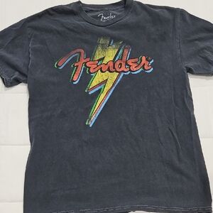 Fender Black Tee with Vibrant Logo size M